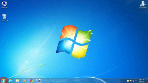 Windows 7 Desktop, Start Button